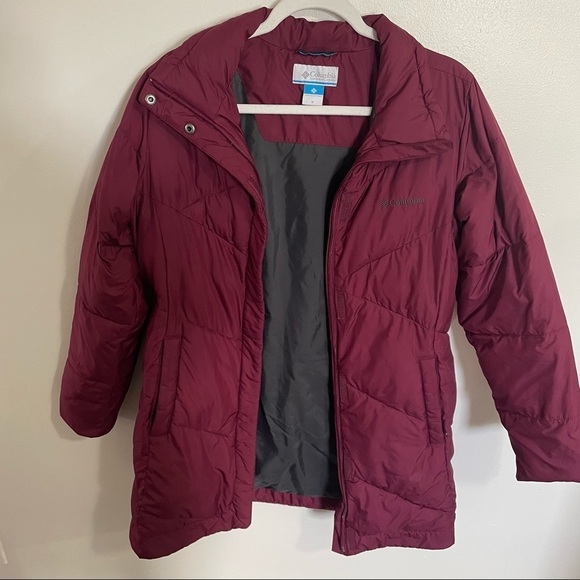 Columbia Eggplant Purple Snow Eclipse Mid Jacket Winter Fall Coat Size M - Picture 3 of 7